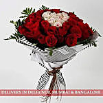Hearty Red Pink Roses 60 Pc Premium Bouquet