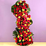 100 Red Yellow Roses Premium Arrangement