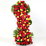 100 Red Yellow Roses Premium Arrangement