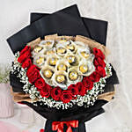 Spectacular Rose Bouquet And Truffle Combo