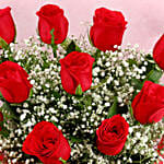 Magical Love Red Roses Bouquet And Truffle Cake