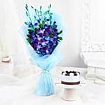 Azure Symphony Bouquet N Bento Cake