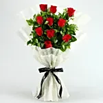 Elegant Vibe Red Roses Bouquet