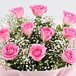 Dreamy Pink Roses Bouquet Chocolate Cake