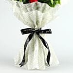 Elegant Vibe Red Roses Bouquet Pineapple Cake