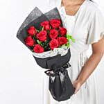Premium Red Roses Double Wrapped Bouquet