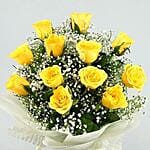 Joyful Vibes Yellow Roses Bouquet