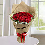 Appealing Red Roses Bunch