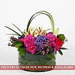 Carnations Roses Premium Vase Arrangement