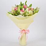 Asiatic Lilies Carnations Mixed Bouquet