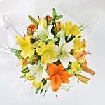Fragrant Mix Of Lilies In Fishbowl Vase