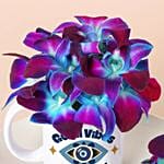 Good Vibes Mug N Orchids Combo