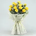 Joyful Vibes Yellow Roses Bouquet