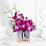 Personalised Birthday Orchids Wishes In Table Organiser