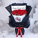 Personalized Photo Bouquet with Cake