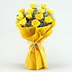 Sunshine Delivered Roses Bouquet Truffle Cake