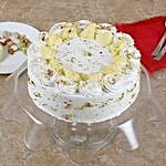 Vanilla Flavored Pista Rasmalai Cake Half kg Eggless