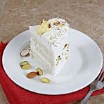 Vanilla Flavored Pista Rasmalai Cake Half kg Eggless