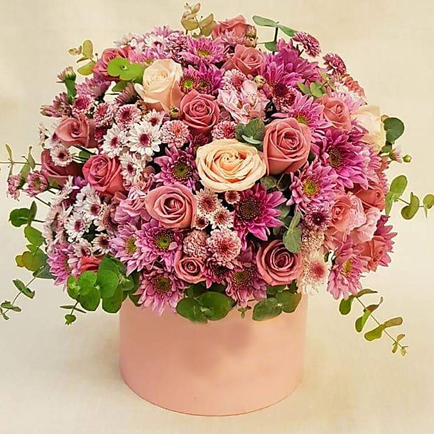 Colourful Carnation & Rose Box