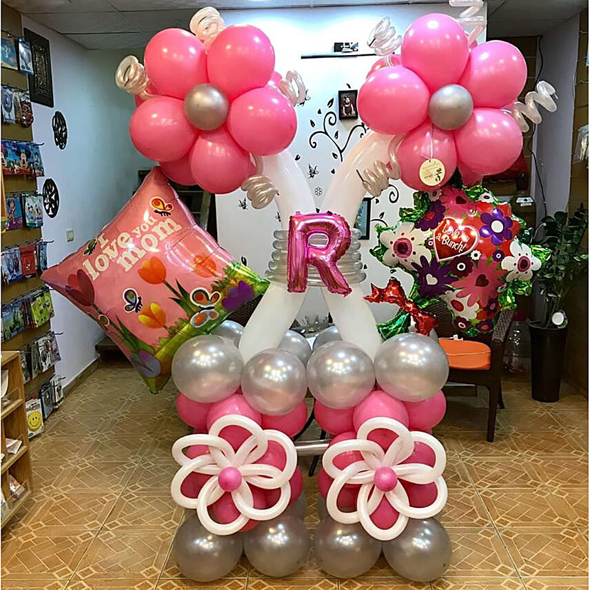 Sparkling Happy Birthday Balloon Arrangement