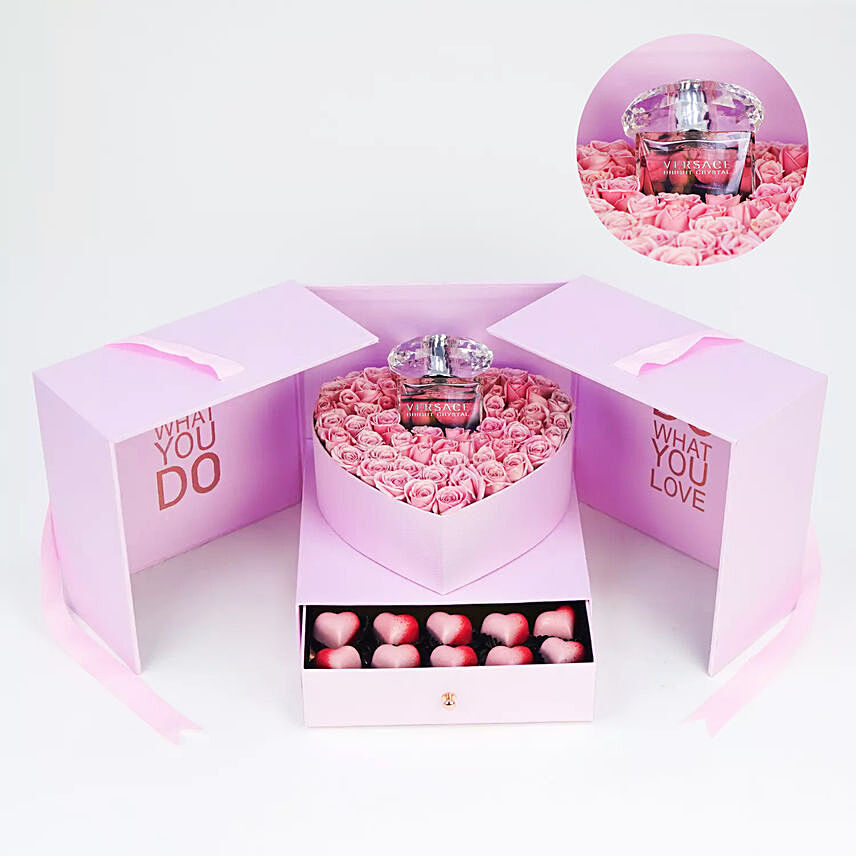 Rose n Perfume Box Of Love