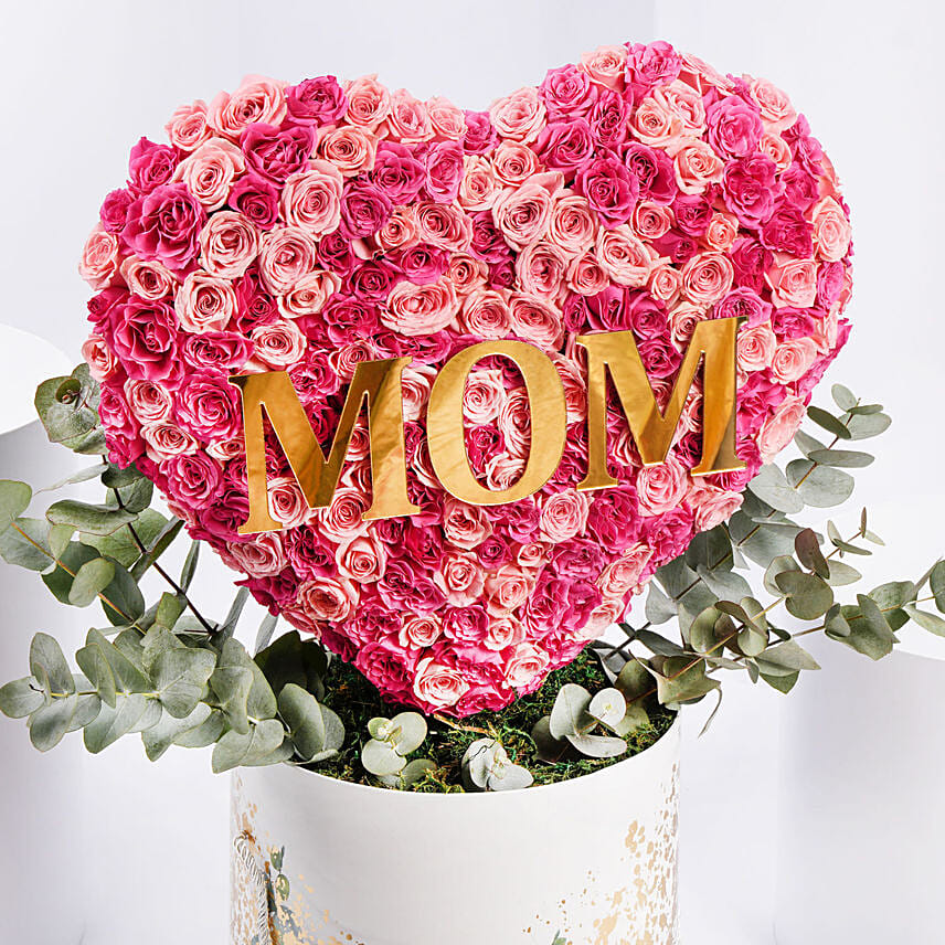 Heart Of Roses For Mom