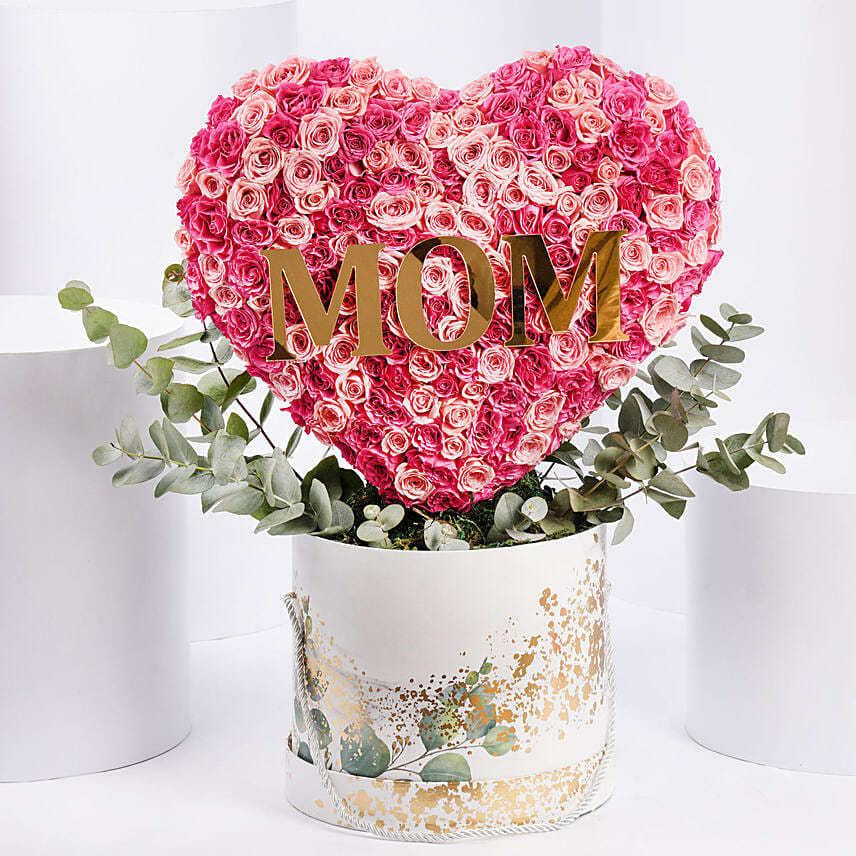 Heart Of Roses For Mom
