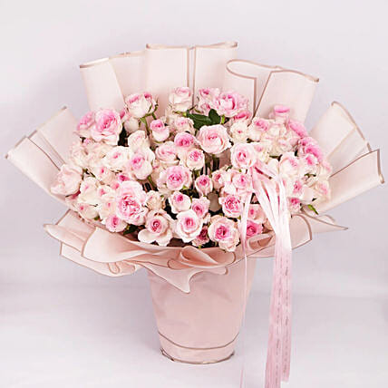 100 Pink Roses Bouquet: 