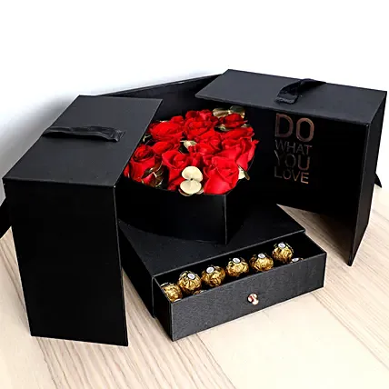 Luxurious Roses and Chocolate Box: Valentines Day Gifts to Jordan
