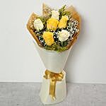 White and Yellow Roses Bouquet JD