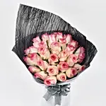 35 Dual Shade Pink Roses Bouquet