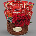 Roses And Chocolates Gift Basket