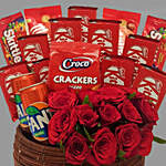 Roses And Chocolates Gift Basket