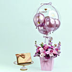 Sweetly Mine Arrangement With Rose Damas Sweets