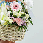 Basket Arrangement Of Gorgeous Flowers