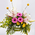 Blooming Elegance Lily N Gerbera Rose Gift