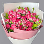 Dark Pink Spray Roses Bouquet