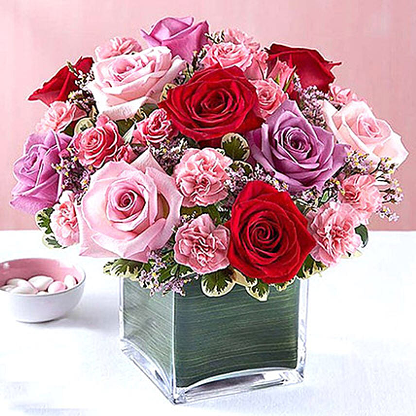 Lovely Roses In A Vase