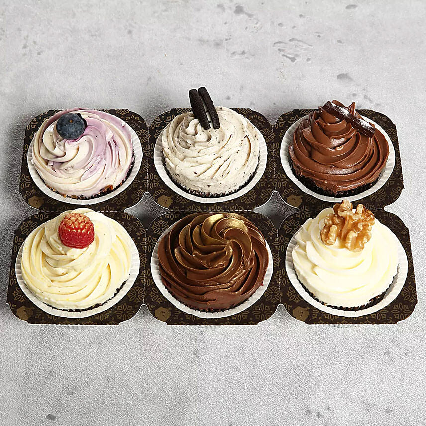 6 Assorted Desginer Cupcakes