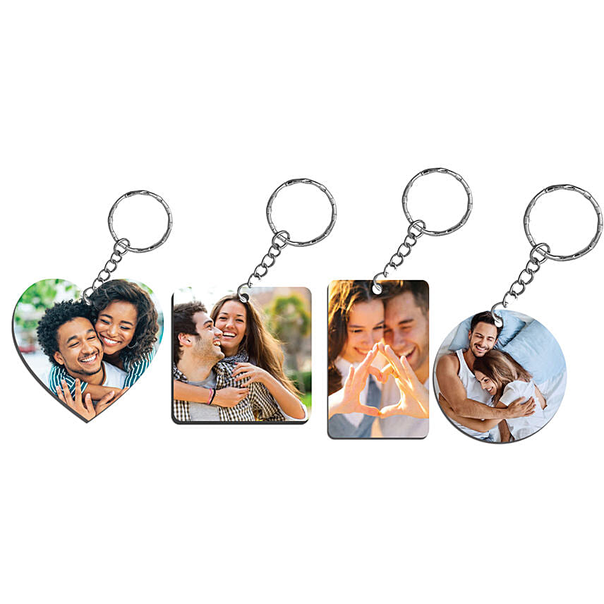 Personalised Keychains Set Of 4