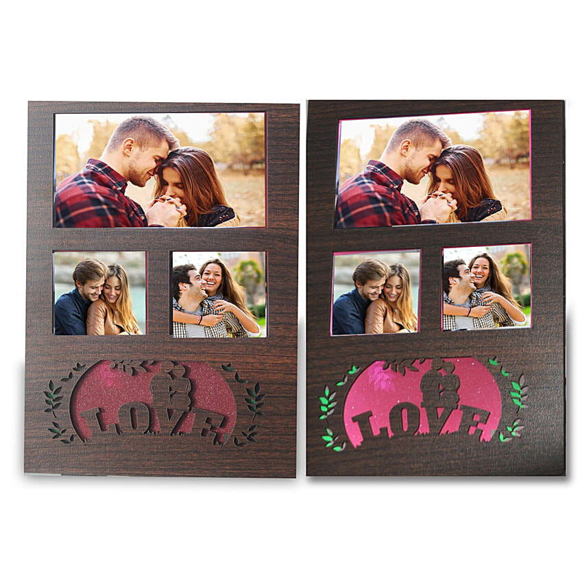 Personalised Led Lights Love Photo Frame