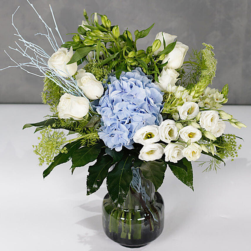 Baby bleu fresh flower bouquet