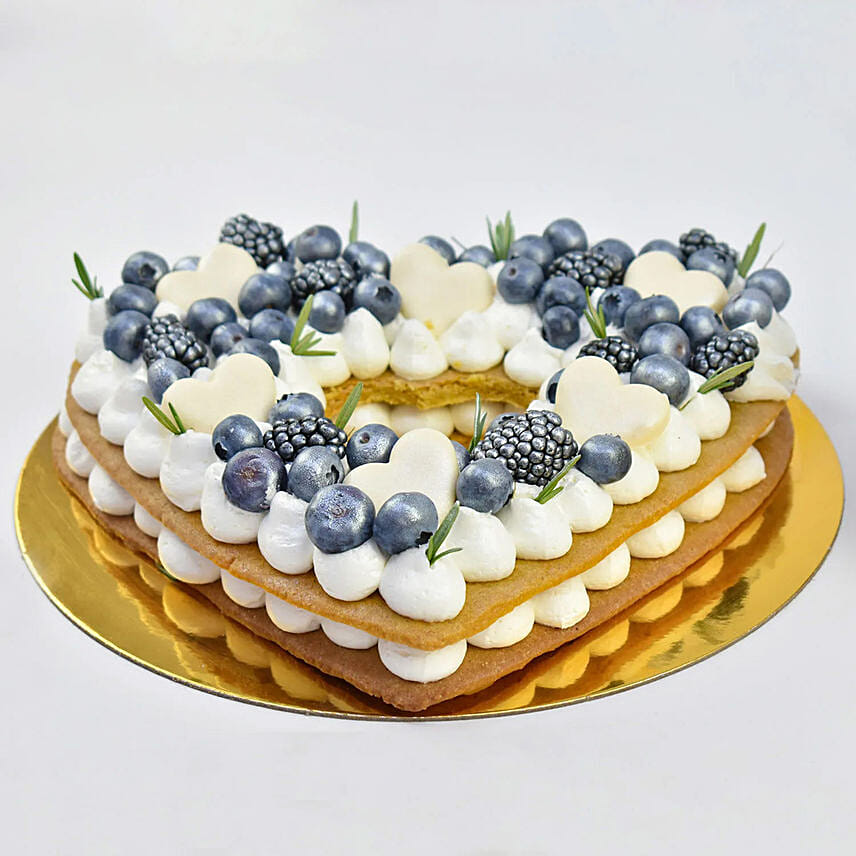 Heart To Heart Blueberry Cake 8 Portion