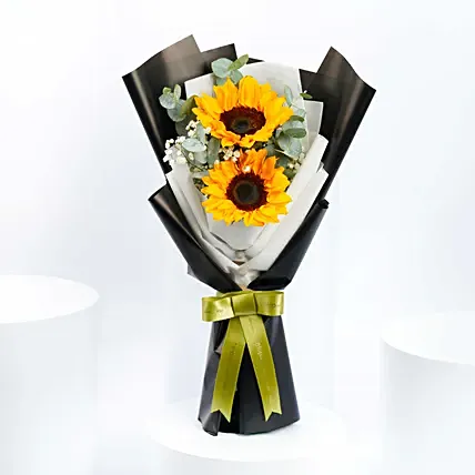 Two Sunflower Bouquet: Fathers Day Gifts to Kuwait