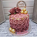 Rosy Birthday Cake