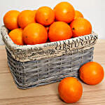 Wooden Basket Of Oranges 5 kgs