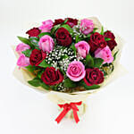 Roses Bouquet Of 10 Pink N 10 Red