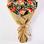 Lovely Orange Carnations Bouquet