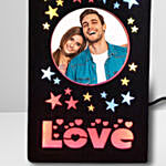 Personalised Love And Stars Led Lights Frame