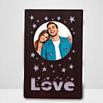 Personalised Love And Stars Led Lights Frame